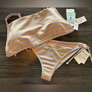 Roxy Colorful Zigzag Bikini NWT